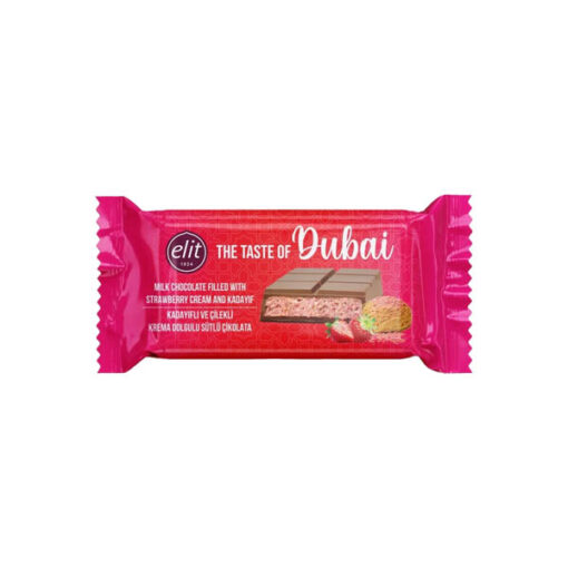 Elit - Cioccolato Dubai con Crema alla Fragola e Katayif (90g)