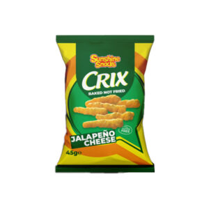 Crix Jalapeno Cheese - Snack di mais al formaggio e peperoncino (45g)