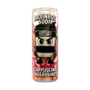 Brainrot soda Cappuccino Assassino - Lampone e zucchero filato (250ml)