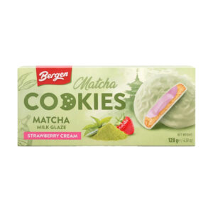 Matcha Milk Glaze Cookies with Strawberry Cream (96g)