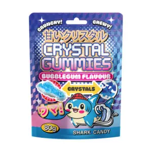 Crystal Gummies Shark Candy - Caramelle cristallo giapponesi Bubblegum (80g)
